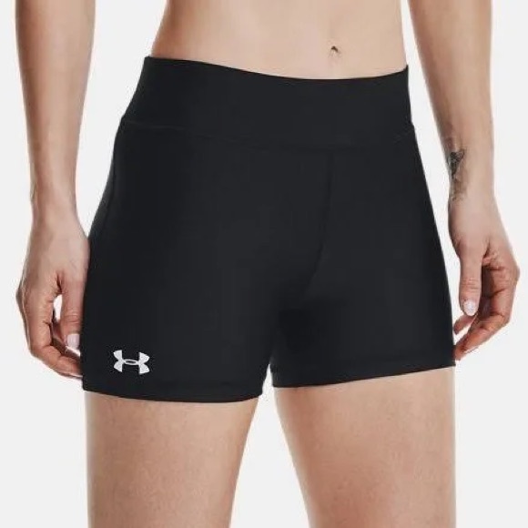 Under Armour HeatGear 3” Mid Rise Compression Athletic Shorts Black - Picture 1 of 4